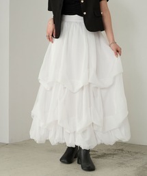 Cherir Mignon（シェリルミニョン）の「【Cherir Mignon】ボリュームシアータックスカート（スカート）」