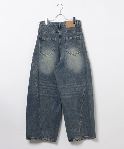 LAND MUSEUM（ランドミュージアム）の「LAND MUSEUM／オーバーバレルデニム（デニムパンツ・メンズ・ブルー・MEDIUM/LARGE/SMALL）」の2枚目の写真