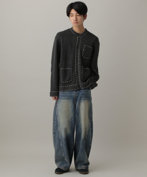 LAND MUSEUM（ランドミュージアム）の「LAND MUSEUM／オーバーバレルデニム（デニムパンツ・メンズ・ブルー・MEDIUM/LARGE/SMALL）」の20枚目の写真