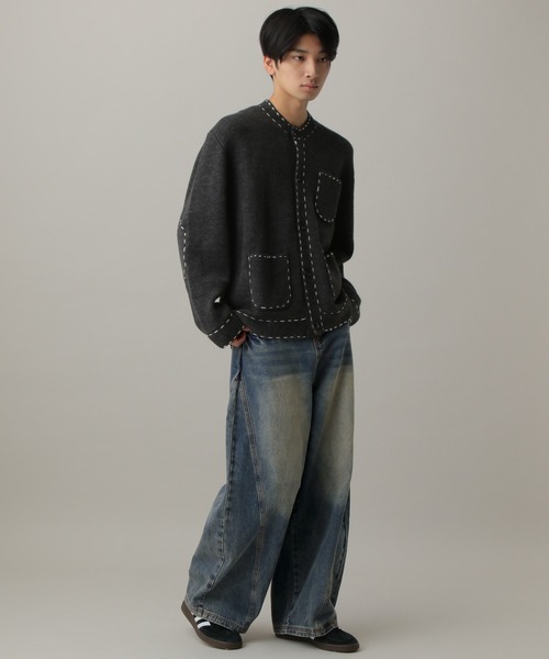 LAND MUSEUM（ランドミュージアム）の「LAND MUSEUM／オーバーバレルデニム（デニムパンツ・メンズ・ブルー・MEDIUM/LARGE/SMALL）」の21枚目の写真