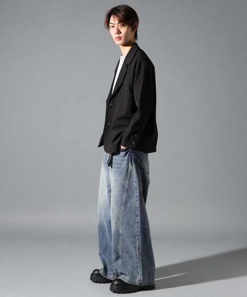 LAND MUSEUM（ランドミュージアム）の「LAND MUSEUM／オーバーバレルデニム（デニムパンツ・メンズ・ブルー・MEDIUM/LARGE/SMALL）」の10枚目の写真