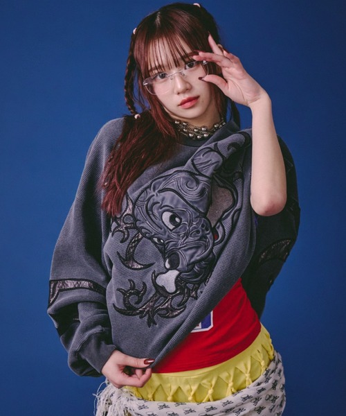 セール】【GALFY】汚れ部族ワッフルロンTEE / 【ガルフィー】汚れ部族