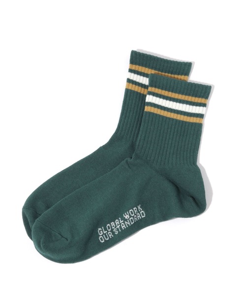 GLOBAL WORK（グローバルワーク）の「らくごこちユニセックスソックス/ミドル/632414（ソックス/靴下・メンズ・グリーン/ホワイト/ブラック/グレー・MEDIUM/LARGE）」の13枚目の写真