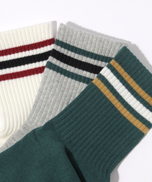 GLOBAL WORK（グローバルワーク）の「らくごこちユニセックスソックス/ミドル/632414（ソックス/靴下・メンズ・グリーン/ホワイト/ブラック/グレー・MEDIUM/LARGE）」の7枚目の写真