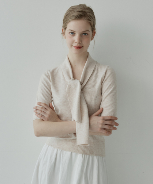 HYBERNAT(ハイバーナット)の「メリノウールニットトップピンクベージュ(ニット/セーター・レディース・その他・SMALL/MEDIUM)」の2枚目の写真
