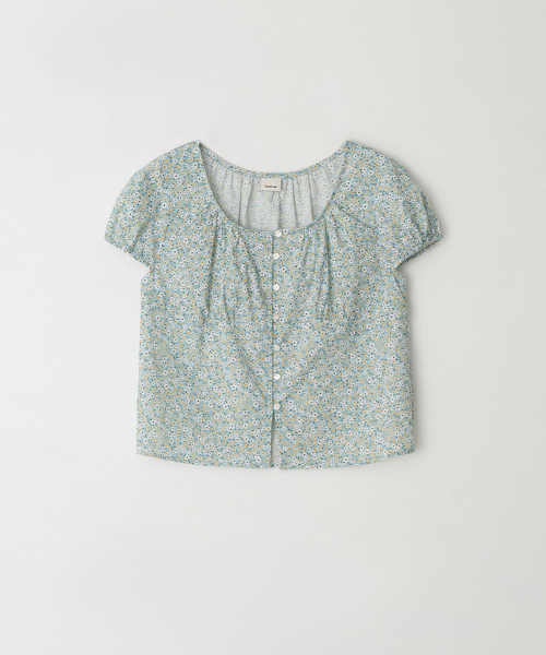 BUT'TON(ボッタン)の「Flower Puff Sleeve Blouse (Green)(シャツ/ブラウス・レディース・その他・FREE)」の4枚目の写真