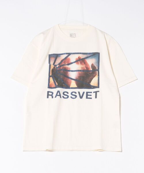 RASSVET / PACCBET（ラスベート）の「RASSVET/ラスべート RASS LOGO TEE（Tシャツ/カットソー・メンズ・ブラック/ホワイト・M/L/S）」の4枚目の写真