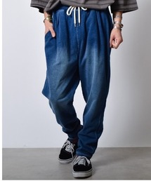 DOUBLE STEAL（ダブルスティール）の「DSインディゴスウェットタックイージーテーパードパンツ（その他パンツ）」