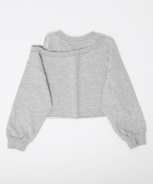 URBAN CHERRY（アーバンチェリー）の「カットショルダーハートデザイントレーナー（その他トップス・キッズ・グレー・110cm/130cm/140cm/120cm）」の8枚目の写真