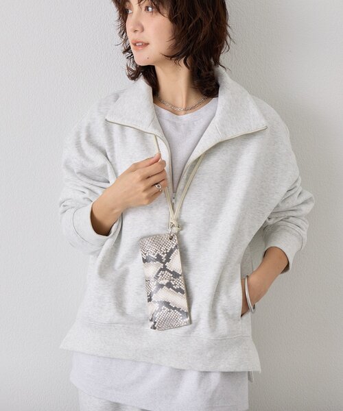 RIVE DROITE（リヴドロワ）の「【A・MONN(アモン)】ZIP SWEAT プルオーバー（スウェット・レディース・ネイビー/ライトグレー・FREE）」の21枚目の写真