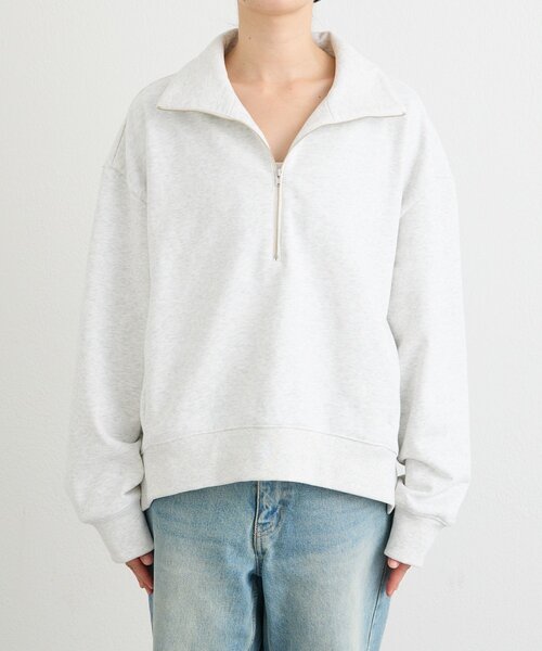 RIVE DROITE（リヴドロワ）の「【A・MONN(アモン)】ZIP SWEAT プルオーバー（スウェット・レディース・ネイビー/ライトグレー・FREE）」の14枚目の写真