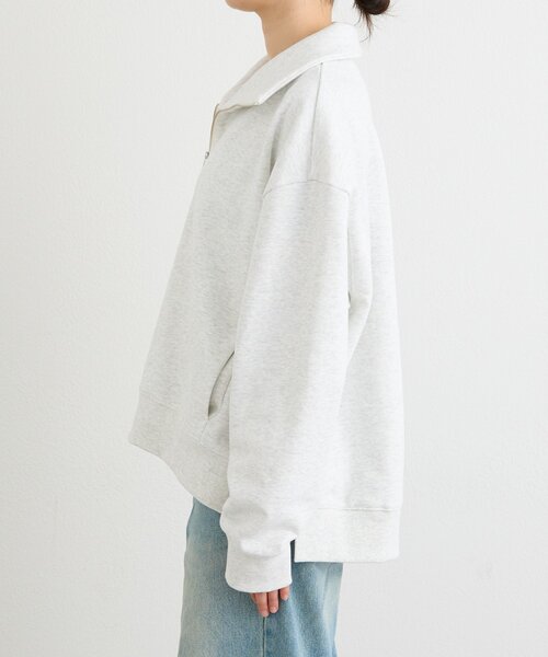 RIVE DROITE（リヴドロワ）の「【A・MONN(アモン)】ZIP SWEAT プルオーバー（スウェット・レディース・ネイビー/ライトグレー・FREE）」の3枚目の写真