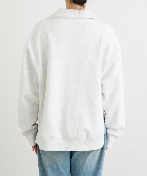 RIVE DROITE（リヴドロワ）の「【A・MONN(アモン)】ZIP SWEAT プルオーバー（スウェット・レディース・ネイビー/ライトグレー・FREE）」の4枚目の写真