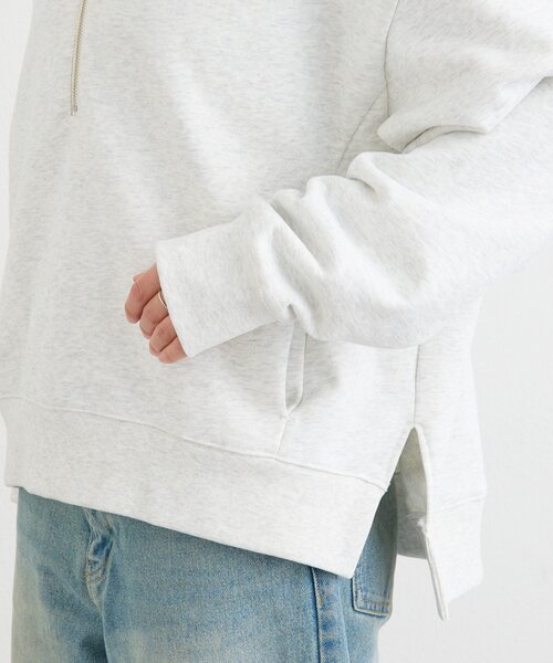 RIVE DROITE（リヴドロワ）の「【A・MONN(アモン)】ZIP SWEAT プルオーバー（スウェット・レディース・ネイビー/ライトグレー・FREE）」の6枚目の写真