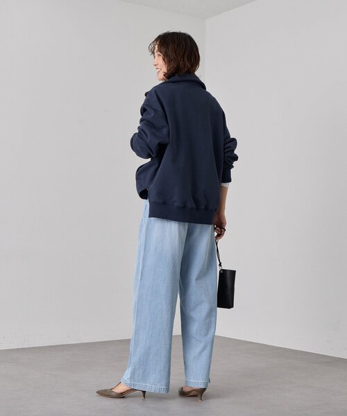 RIVE DROITE（リヴドロワ）の「【A・MONN(アモン)】ZIP SWEAT プルオーバー（スウェット・レディース・ネイビー/ライトグレー・FREE）」の17枚目の写真