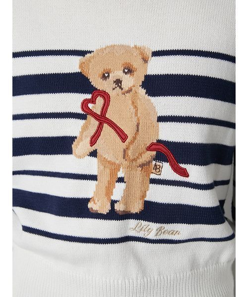 LILY BROWN（リリーブラウン）の「Lily Bearハートサテンニット（ニット/セーター・レディース・アイボリー/ライトブルー/その他/ライトグレー・F）」の14枚目の写真