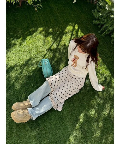 LILY BROWN（リリーブラウン）の「Lily Bearハートサテンニット（ニット/セーター・レディース・アイボリー/ライトブルー/その他/ライトグレー・F）」の22枚目の写真