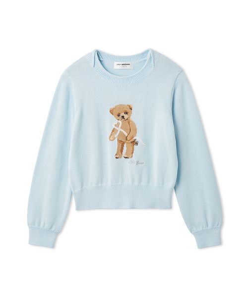 リリーブラウン Lily Bearハートサテンニット Lily Bearハートサテンニット(ニット)｜トップス｜LILY BROWN（リリー
