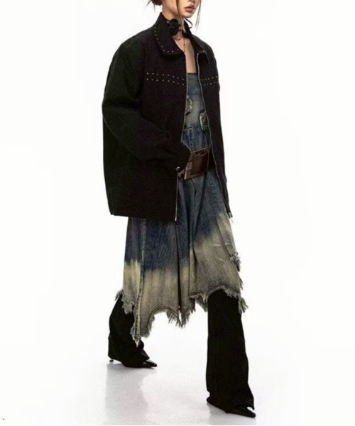 almo(アルモ)の「【LAMPOON】ツイルスタッズブルゾン(ブルゾン・レディース・ブラック・X-LARGE/LARGE/MEDIUM)」の2枚目の写真