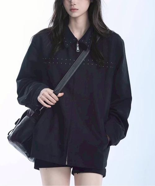 almo(アルモ)の「【LAMPOON】ツイルスタッズブルゾン(ブルゾン・レディース・ブラック・X-LARGE/LARGE/MEDIUM)」の8枚目の写真