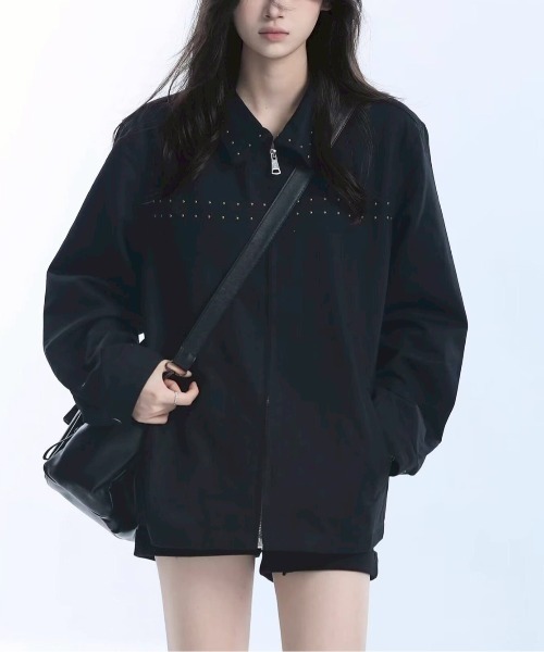 almo(アルモ)の「【LAMPOON】ツイルスタッズブルゾン(ブルゾン・レディース・ブラック・X-LARGE/LARGE/MEDIUM)」の9枚目の写真