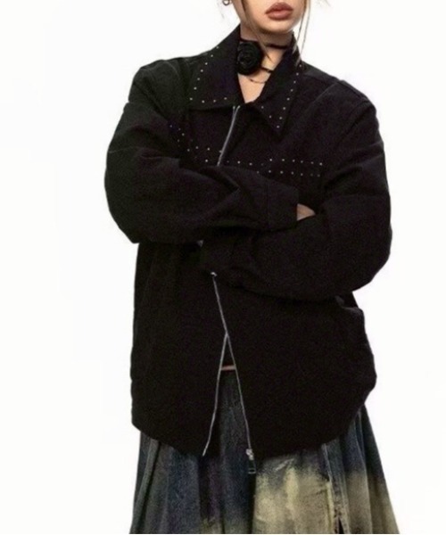 almo(アルモ)の「【LAMPOON】ツイルスタッズブルゾン(ブルゾン・レディース・ブラック・X-LARGE/LARGE/MEDIUM)」の10枚目の写真