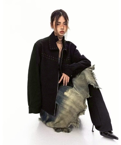 almo(アルモ)の「【LAMPOON】ツイルスタッズブルゾン(ブルゾン・レディース・ブラック・X-LARGE/LARGE/MEDIUM)」の11枚目の写真