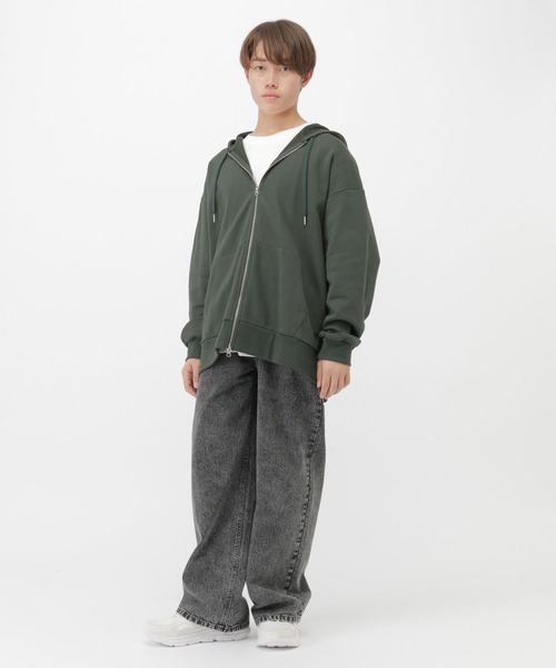 GLOBAL WORK（グローバルワーク）の「ポイント刺繍ダブルZIPパーカー/AND YUA ANY/629905（パーカー・キッズ・カーキ/ホワイト系その他/グレー系その他4・LARGE/MEDIUM）」の20枚目の写真