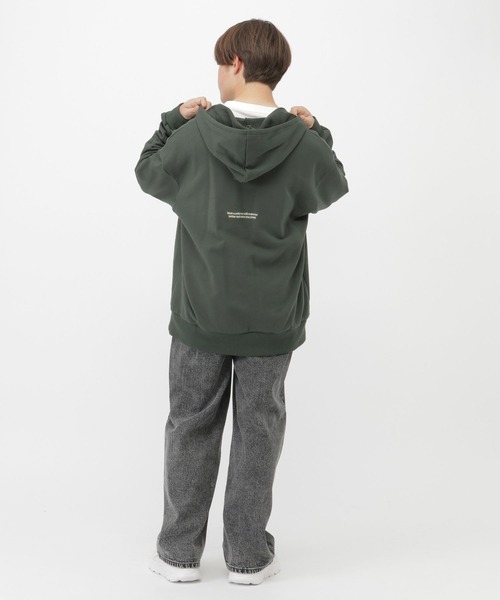 GLOBAL WORK（グローバルワーク）の「ポイント刺繍ダブルZIPパーカー/AND YUA ANY/629905（パーカー・キッズ・カーキ/ホワイト系その他/グレー系その他4・LARGE/MEDIUM）」の21枚目の写真