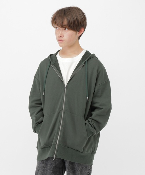 GLOBAL WORK（グローバルワーク）の「ポイント刺繍ダブルZIPパーカー/AND YUA ANY/629905（パーカー・キッズ・カーキ/ホワイト系その他/グレー系その他4・LARGE/MEDIUM）」の22枚目の写真