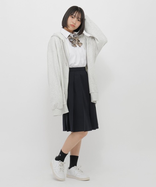 GLOBAL WORK（グローバルワーク）の「ポイント刺繍ダブルZIPパーカー/AND YUA ANY/629905（パーカー・キッズ・カーキ/ホワイト系その他/グレー系その他4・LARGE/MEDIUM）」の10枚目の写真