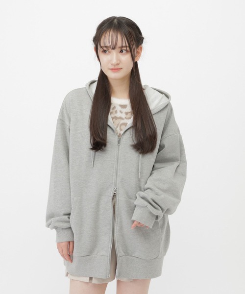 GLOBAL WORK（グローバルワーク）の「ポイント刺繍ダブルZIPパーカー/AND YUA ANY/629905（パーカー・キッズ・カーキ/ホワイト系その他/グレー系その他4・LARGE/MEDIUM）」の18枚目の写真