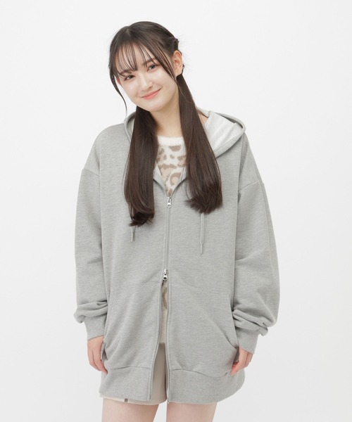 GLOBAL WORK（グローバルワーク）の「ポイント刺繍ダブルZIPパーカー/AND YUA ANY/629905（パーカー・キッズ・カーキ/ホワイト系その他/グレー系その他4・LARGE/MEDIUM）」の19枚目の写真