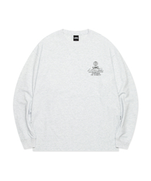 SIGNATURE GLOBE LONG SLV TEE light heather gray