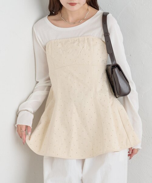 セール】【ZOZO限定/REVIVAL】26SSスタッズビスチェ（シャツ/ブラウス