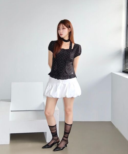 ILLIGO(イリゴ)の「リボンタイスクエアネックブラウスグレー(シャツ/ブラウス・レディース・その他・SMALL/MEDIUM)」の6枚目の写真