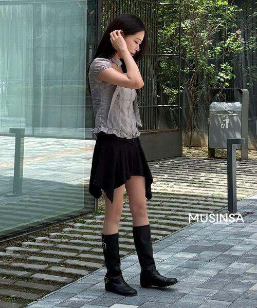 ILLIGO(イリゴ)の「リボンタイスクエアネックブラウスグレー(シャツ/ブラウス・レディース・その他・SMALL/MEDIUM)」の2枚目の写真