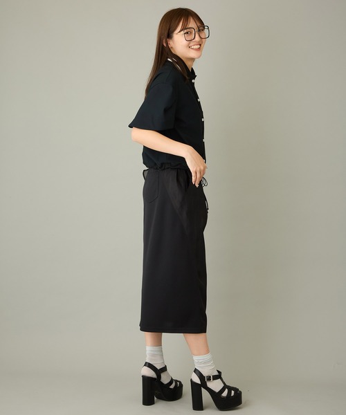 FLUMOR(フラマー)の「フリルジャージースカート(スカート・レディース・ブラウン/ブラック・38)」の10枚目の写真