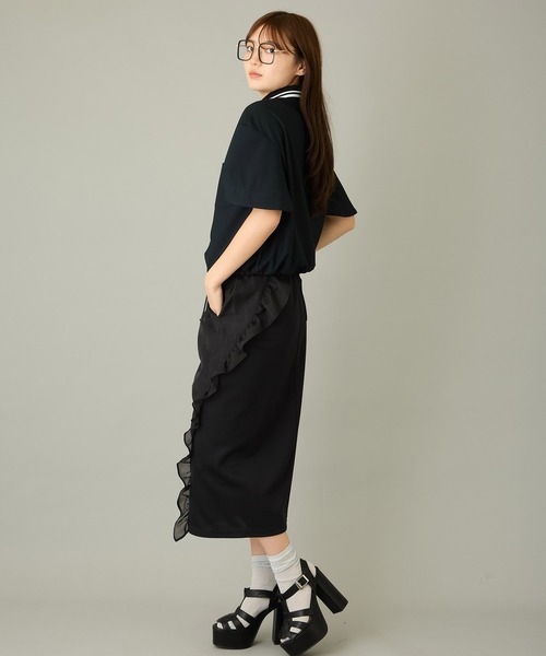 FLUMOR(フラマー)の「フリルジャージースカート(スカート・レディース・ブラウン/ブラック・38)」の11枚目の写真