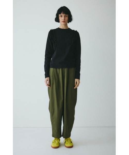 HeRIN.CYE(ヘリンドットサイ)の「Wave frill cut tops ウェーブフリルカットトップス(Tシャツ/カットソー・レディース・レッド/ホワイト/ブラック・FREE)」の6枚目の写真