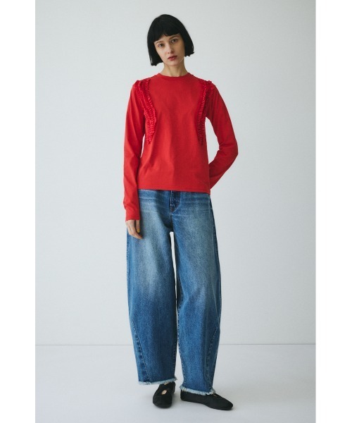 HeRIN.CYE(ヘリンドットサイ)の「Wave frill cut tops ウェーブフリルカットトップス(Tシャツ/カットソー・レディース・レッド/ホワイト/ブラック・FREE)」の10枚目の写真