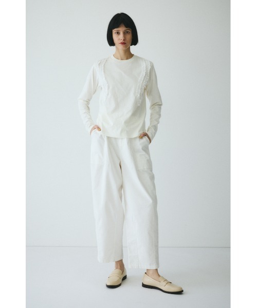 HeRIN.CYE(ヘリンドットサイ)の「Wave frill cut tops ウェーブフリルカットトップス(Tシャツ/カットソー・レディース・レッド/ホワイト/ブラック・FREE)」の20枚目の写真