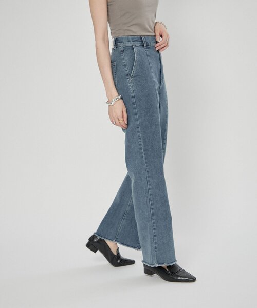 Remind me and forever(リマインドミーアンドフォーエバー)の「【nane】《サイズ展開有》ストレッチデニムフレアーパンツ(デニムパンツ・レディース・ワンウォッシュ/ブラック/その他/ケミカルウォッシュ・LARGE/MEDIUM)」の11枚目の写真