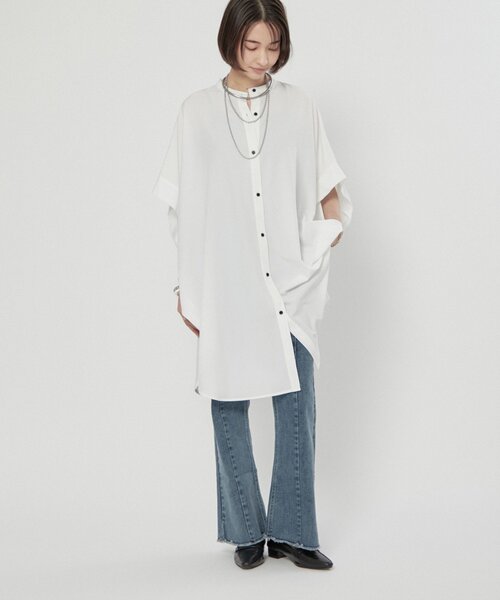 Remind me and forever(リマインドミーアンドフォーエバー)の「【nane】《サイズ展開有》ストレッチデニムフレアーパンツ(デニムパンツ・レディース・ワンウォッシュ/ブラック/その他/ケミカルウォッシュ・LARGE/MEDIUM)」の13枚目の写真