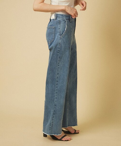 Remind me and forever(リマインドミーアンドフォーエバー)の「【nane】《サイズ展開有》ストレッチデニムフレアーパンツ(デニムパンツ・レディース・ワンウォッシュ/ブラック/その他/ケミカルウォッシュ・LARGE/MEDIUM)」の20枚目の写真