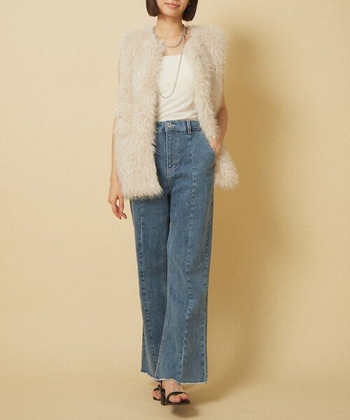 Remind me and forever(リマインドミーアンドフォーエバー)の「【nane】《サイズ展開有》ストレッチデニムフレアーパンツ(デニムパンツ・レディース・ワンウォッシュ/ブラック/その他/ケミカルウォッシュ・LARGE/MEDIUM)」の22枚目の写真