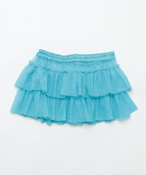 Ocean&Ground（オーシャン&グラウンド）の「Jr.ﾁｭｰﾙﾌﾘﾙ飾りｽｶｰﾄ（スカート・キッズ・ブラウン/オレンジ/ターコイズブルー/ホワイト・FREE）」の3枚目の写真
