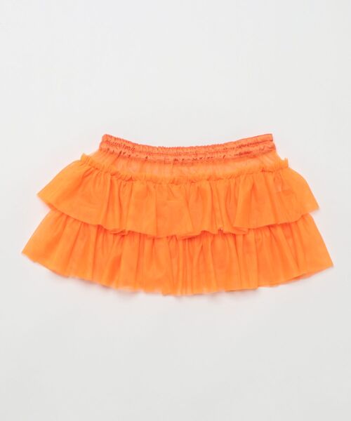 Ocean&Ground（オーシャン&グラウンド）の「Jr.ﾁｭｰﾙﾌﾘﾙ飾りｽｶｰﾄ（スカート・キッズ・ブラウン/オレンジ/ターコイズブルー/ホワイト・FREE）」の4枚目の写真