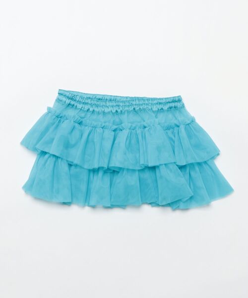 Ocean&Ground（オーシャン&グラウンド）の「Jr.ﾁｭｰﾙﾌﾘﾙ飾りｽｶｰﾄ（スカート・キッズ・ブラウン/オレンジ/ターコイズブルー/ホワイト・FREE）」の5枚目の写真