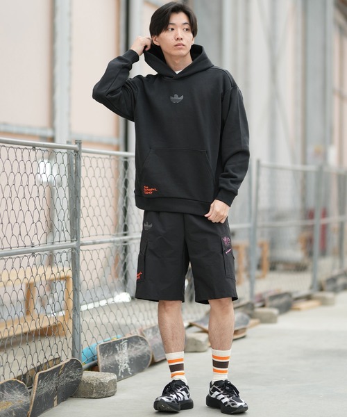 adidas(アディダス)の「adidas/アディダス プルオーバーパーカー マークゴンザレス Q2259(パーカー・メンズ・ブラック・M/XL/L)」の4枚目の写真